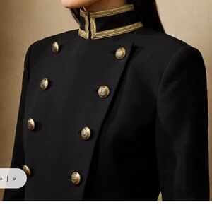 Ralph Lauren double breasted wool crepe jacket